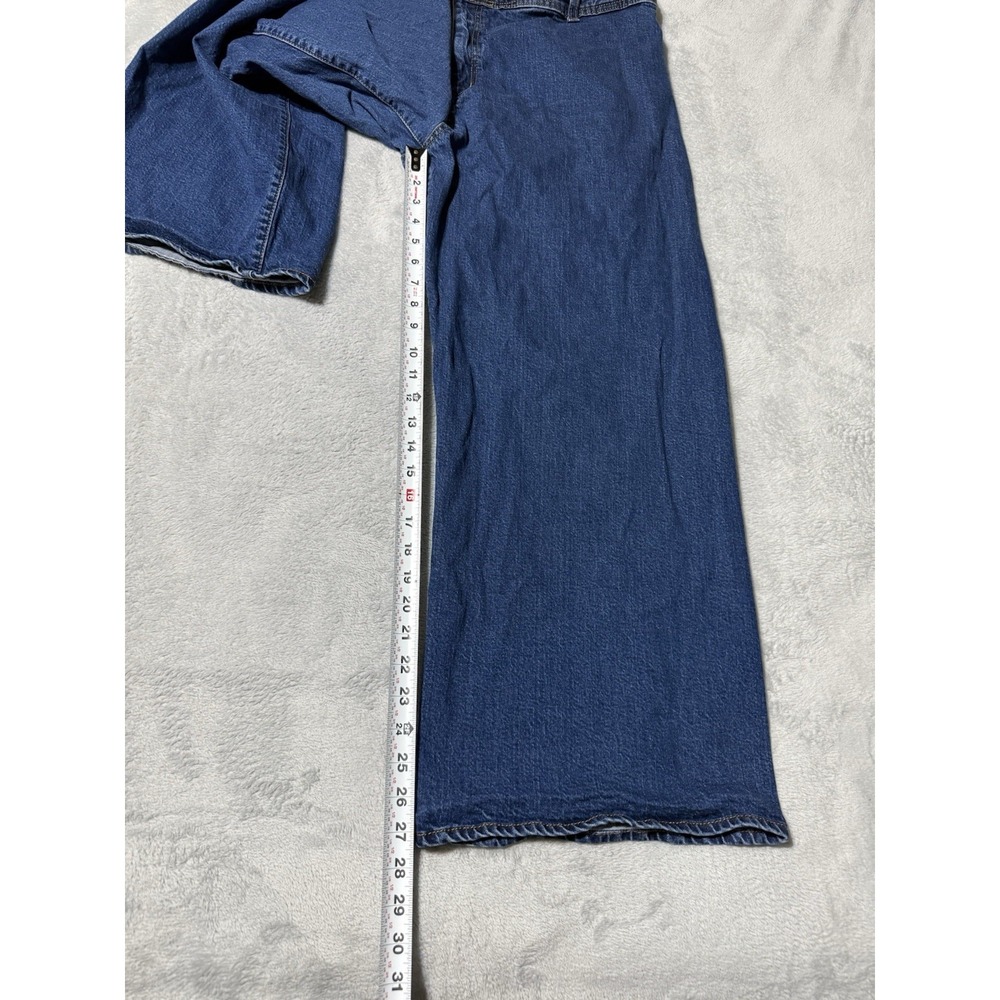 Universal Thread Jeans Womens 16 Blue High Rise Sailor Wide Leg Denim 36x27.5 - Picture 3 of 10